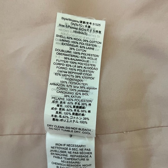 Tory Burch Colette Pink Wool Blend Button Front Coat Women's S/P - Picture 6 of 8